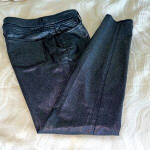 New White House black market skinny pewter silver jeans, size 8 or M/ L